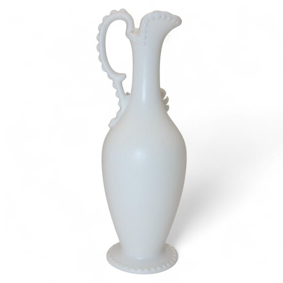 Vintage Ardalt Japan Verithin White Ceramic Vase With Pastel Floral Design & Orn - Picture 3 of 7